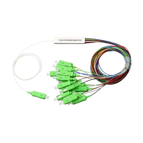 1*16 Color Coded PLC Splitter Micro Type Mini Type Blockless Package 900um Loose Tube