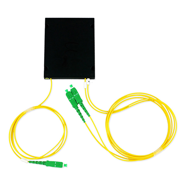 1*2 ABS Plastic Box PLC Splitter Package 2.0mm 1.5m G.657A1 Fiber