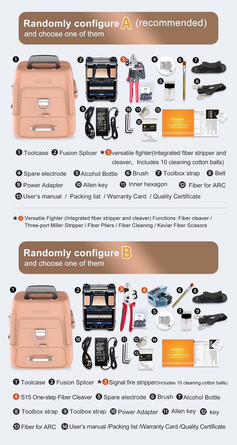 13Signal Fire AI-12 Optical Fiber Fusion Splicer - Randomly configure A & B