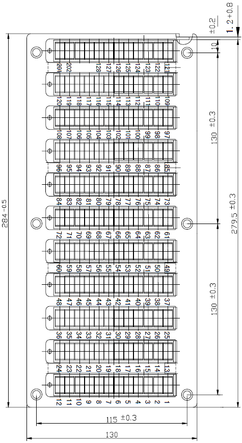 1×128 LC Insertion module PLC Splitter Size