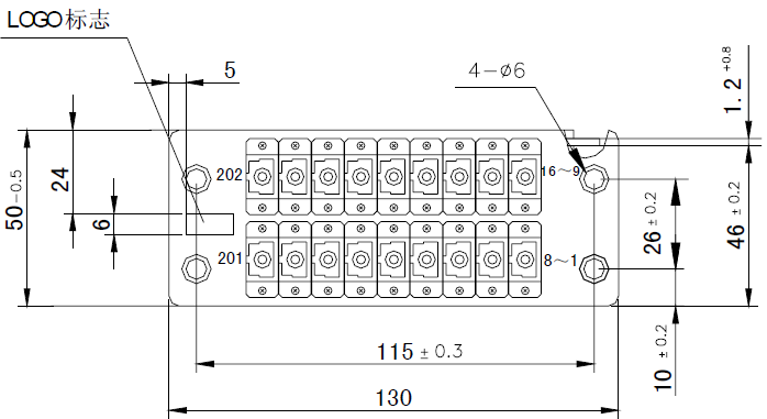 1×16 SC Insertion module PLC Splitter Size