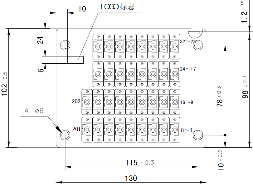 1×32 SC Insertion module PLC Splitter Size