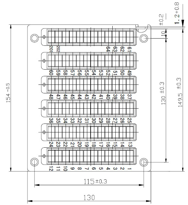 1×64 LC Insertion module PLC Splitter Size