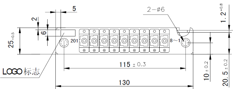1×8 SC Insertion module PLC Splitter Size
