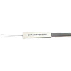 2*64 Bare Fiber PLC Splitter 60-12-4mm Steel Package 250um Bare Fiber 1m No Connectors G.657A1 Fiber