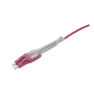 Duplex LC/UPC Uniboot OM4 Fiber Optic Connector with Pull Tab