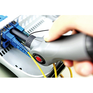 EFOC-800 Electric Fiber Optic Cleaner to clean female SC adapter at 60 degree angle