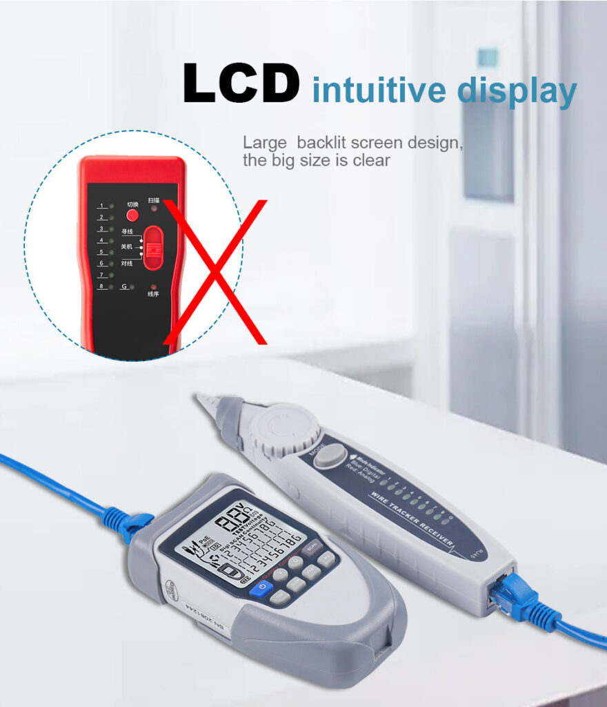 ET612 ET613 Network Cable Tester - LCD Intuitive Display