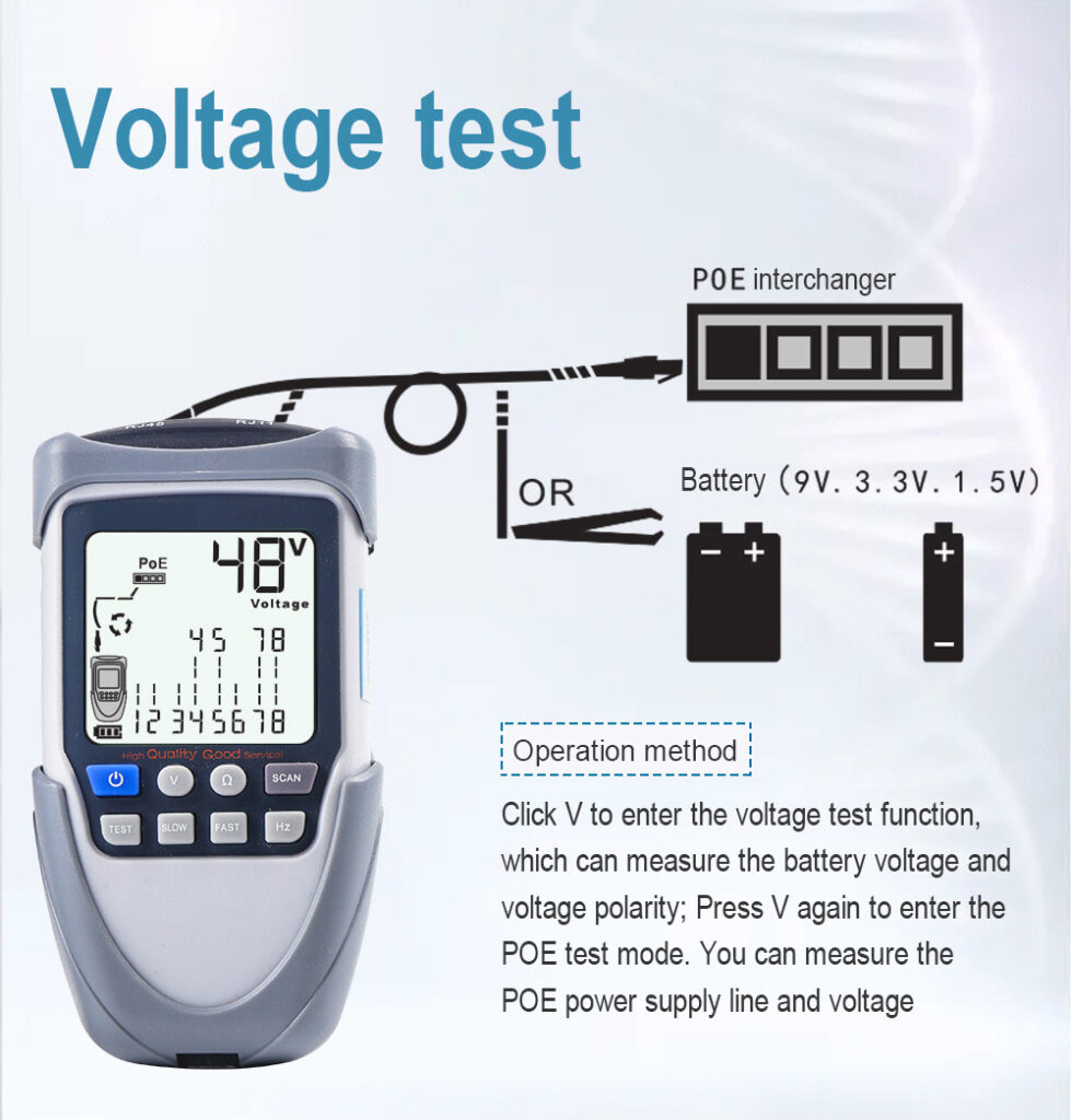 ET612 ET613 Network Cable Tester - Voltage Test