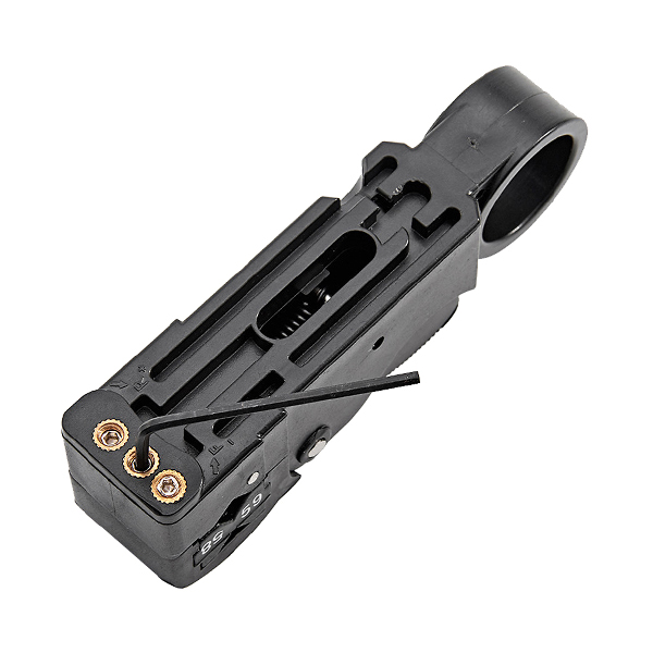HT-312B Rotary Coaxial Cable Stripper with a wrench to adjust blade depth