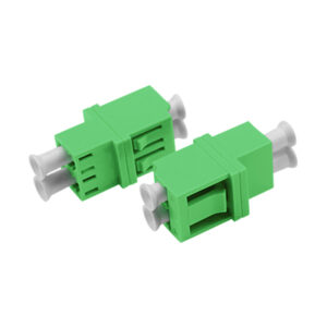 LC/APC High-Low Adapter Duplex Single Mode Welding Type Green Plastic Housing Zirconia Ceramic Sleeve without Flange
