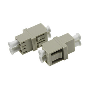 LC/UPC High-Low Adapter Duplex Multi Mode OM1 OM2 Welding Type Beige Plastic Housing Zirconia Ceramic Sleeve without Flange