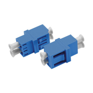 LC/UPC High-Low Adapter Duplex Single Mode Welding Type Blue Plastic Housing Zirconia Ceramic Sleeve without Flange