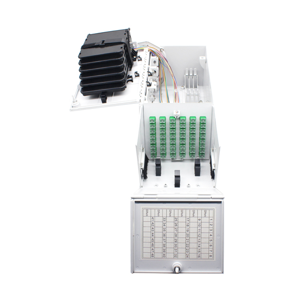 MAY-FSB-4801 48 Fibers Indoor MDU Fiber Splitter Box - Adapter Side