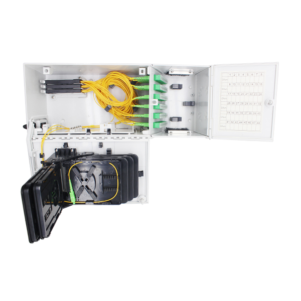 MAY-FSB-4801 48 Fibers Indoor MDU Fiber Splitter Box with Plastic Box PLC Splitter