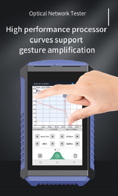 MAY440 Mini OTDR - Curves Support Gesture Amplification