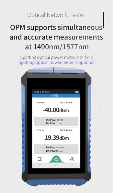 MAY440 Mini OTDR - Optional Splitting Optical Power Meter