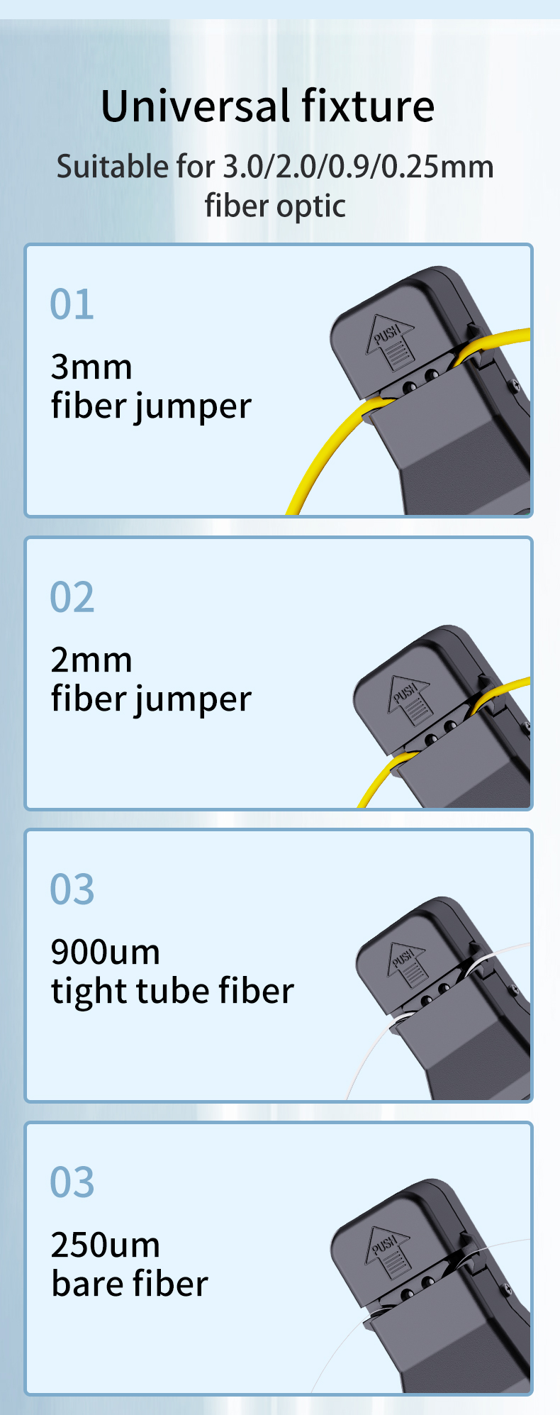 MAY45 Optical Fiber Identifier - Universal Fixture