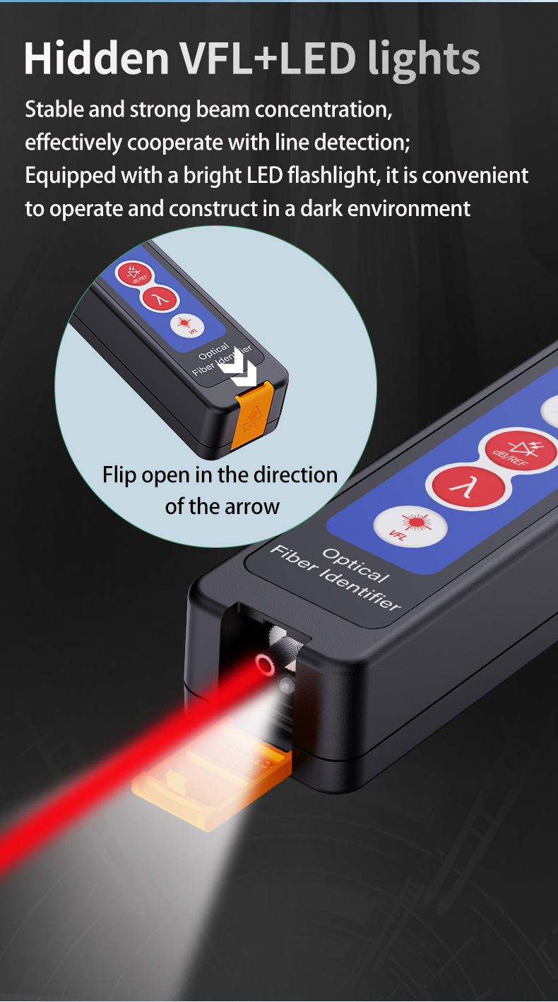 MAY45 Optical Fiber Identifier - VFL and LED Function
