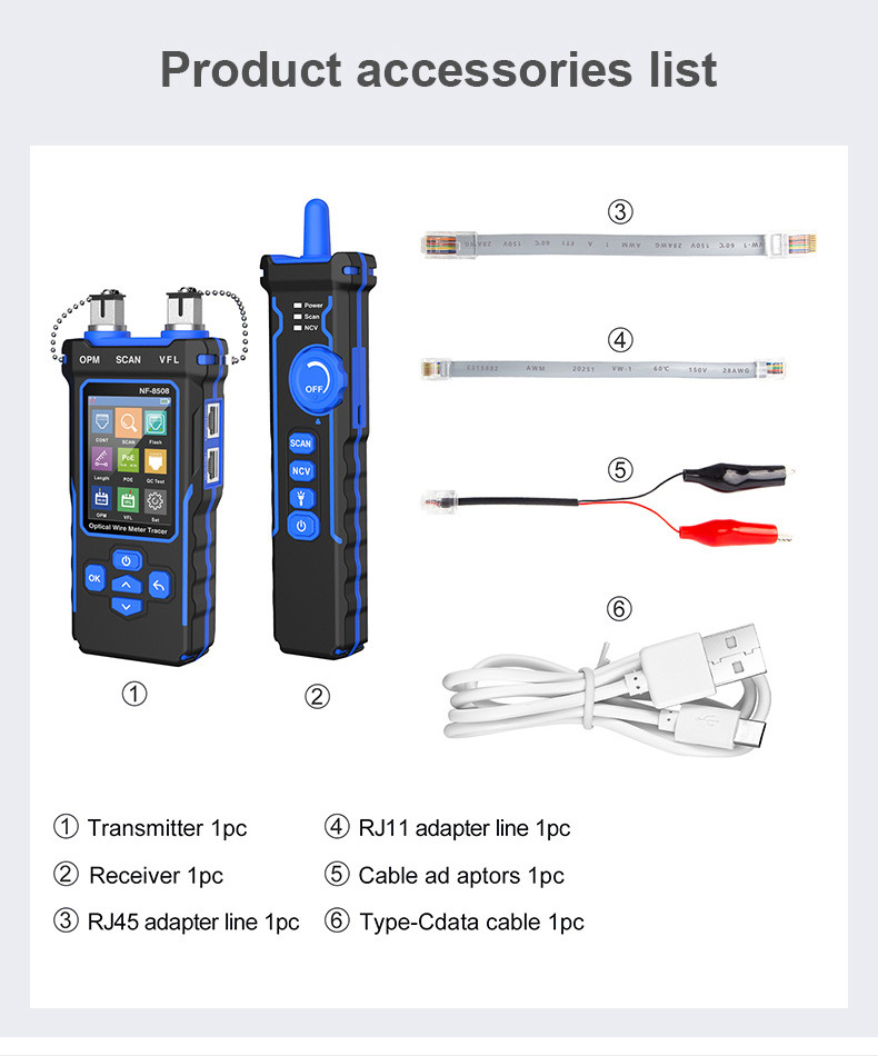 NOYAFA NF-8508 Multifunction Optical Wire Meter Tracer - 15