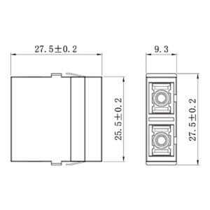 SC/APC Adapter Duplex Single Mode One-piece Type without Flange with ...