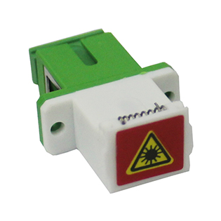 SM SC Adapter with Red Laser Label, Auto Shutter and Flange
