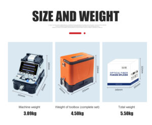 Signal Fire AI-10A Optical Fiber Fusion Splicer - Size and Weight