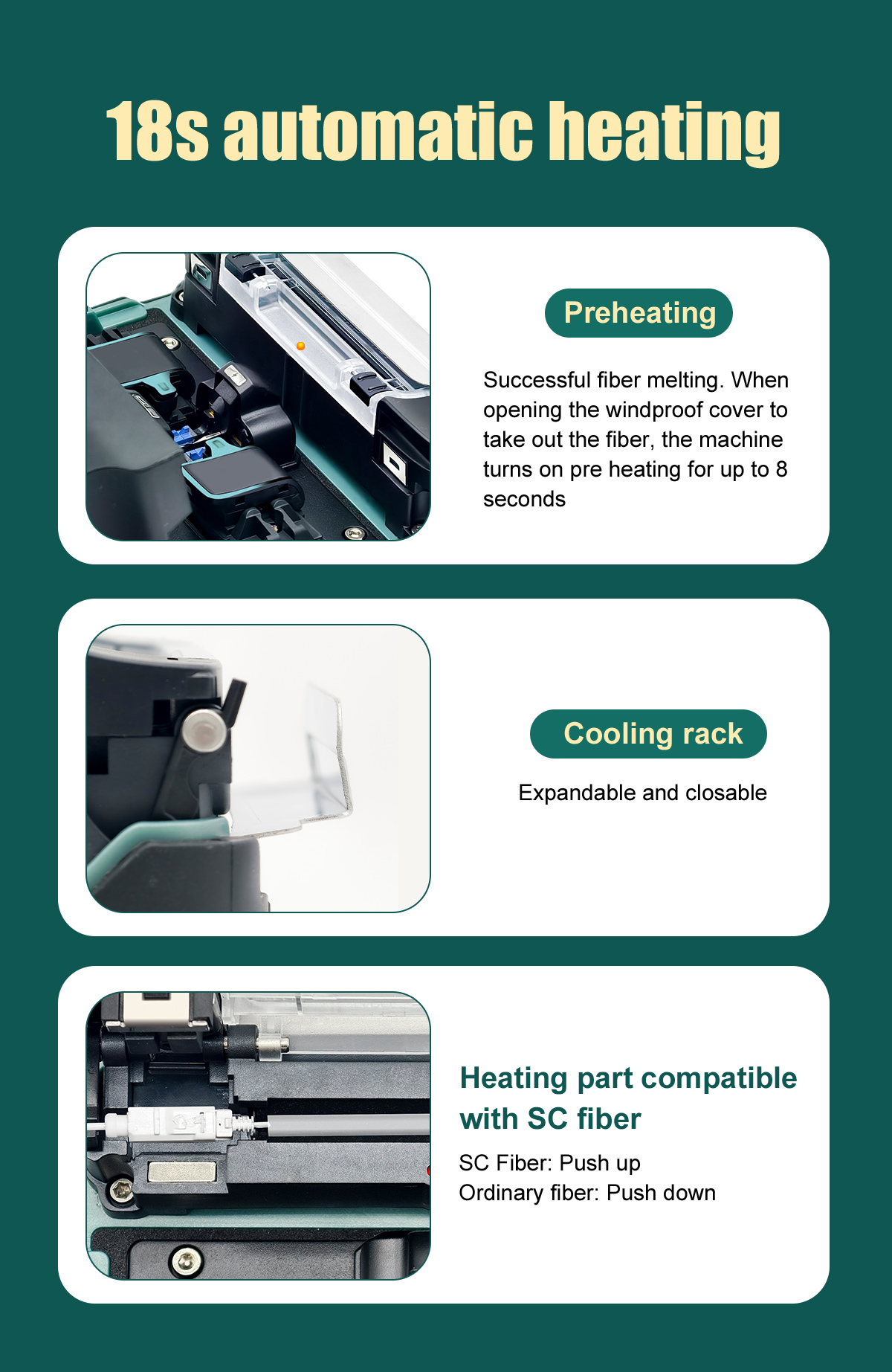 Signal Fire AI-6A+ Optical Single Fiber Fusion Splicer - Automatic Heating