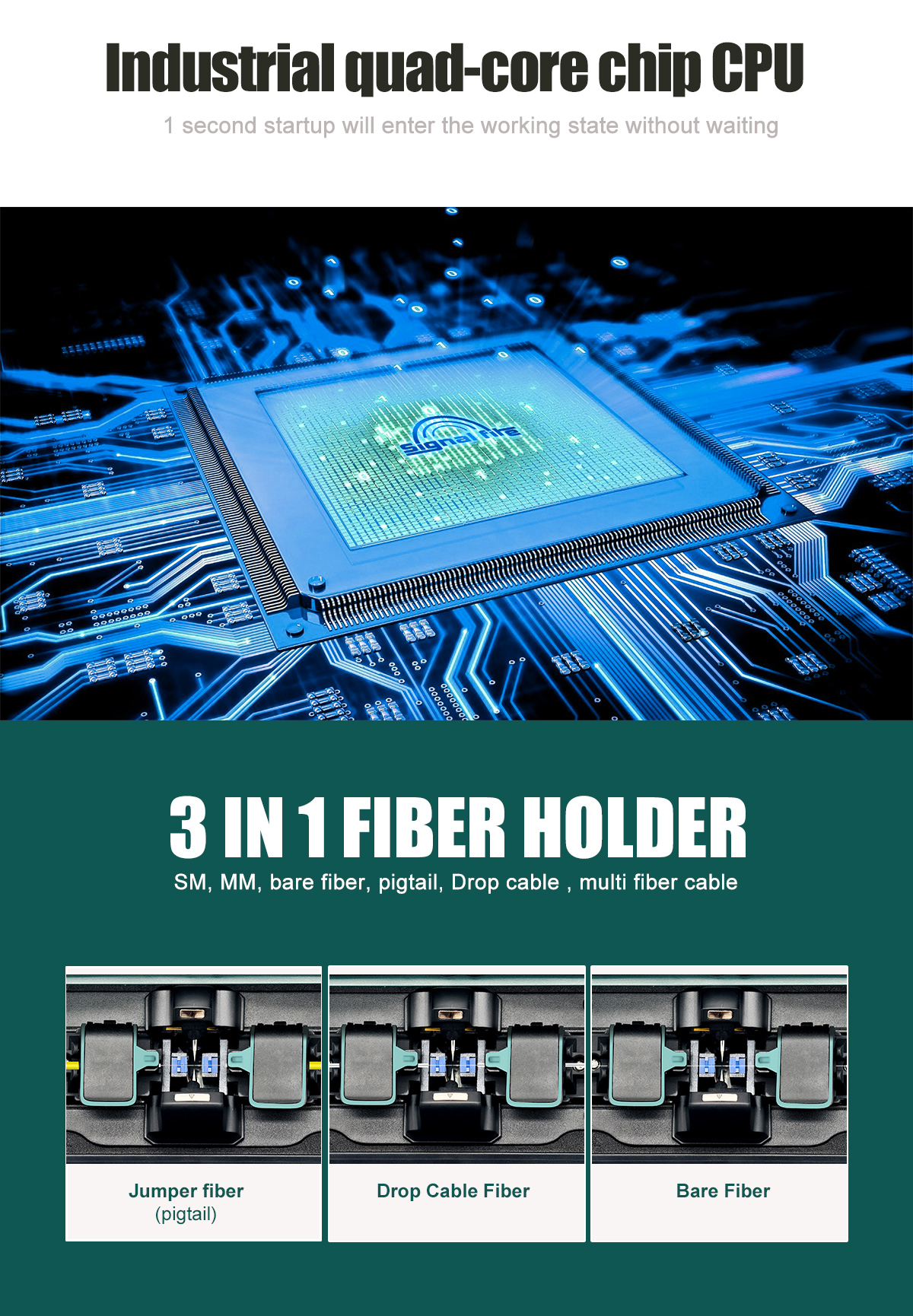 Signal Fire AI-6A+ Optical Single Fiber Fusion Splicer - Fiber Holder