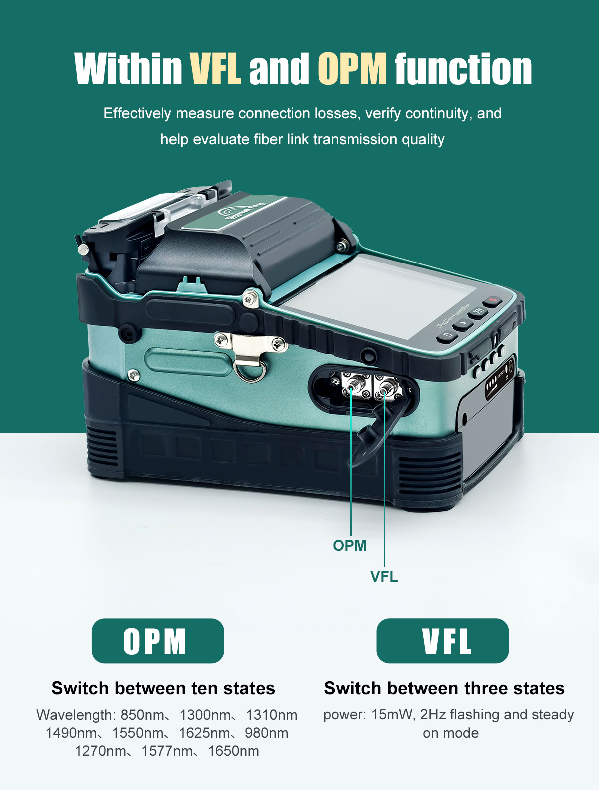 Signal Fire AI-6A+ Optical Single Fiber Fusion Splicer - VFL and OPM