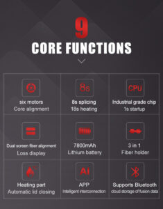 Signal Fire AI-7C Single Fiber Fusion Splicer - Functions