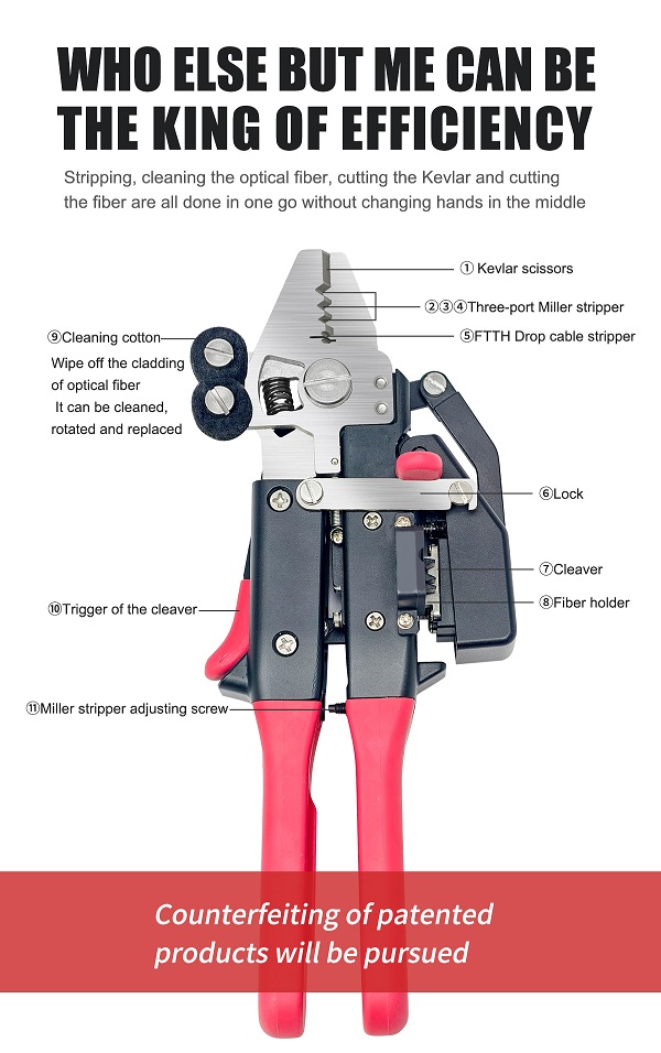 Signal Fire MC-16 Integrated Fiber Stripper & Cleaver - Efficiency