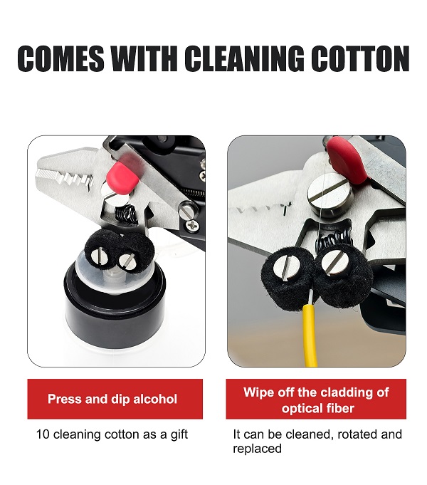 Signal Fire MC-16 Integrated Fiber Stripper & Cleaver - Fiber Cleaning