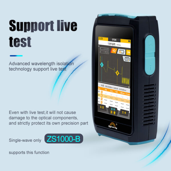 Signal Fire ZS1000-B Mini OTDR for Live Fiber Testing
