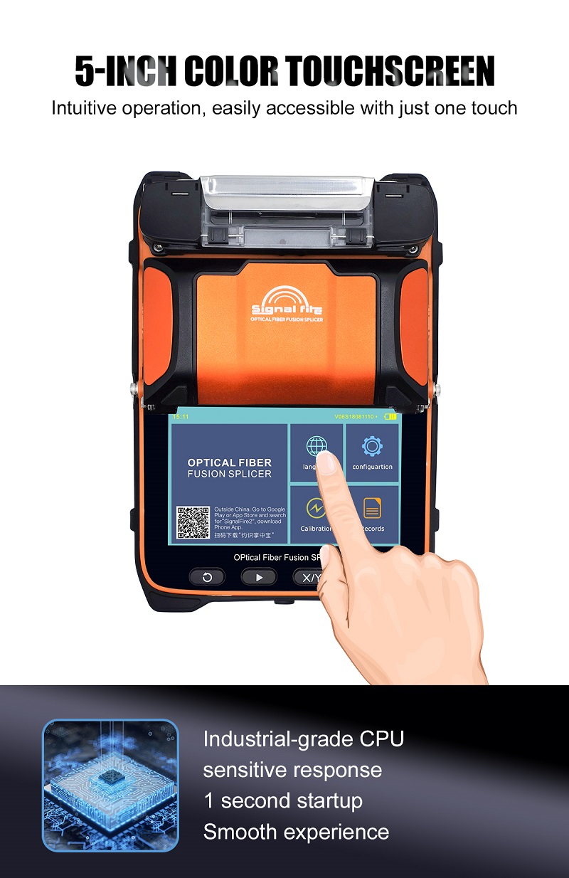 Single Fire AI-9 Fiber Optical Fusion Splicer - 5-inch Color Touchscreen