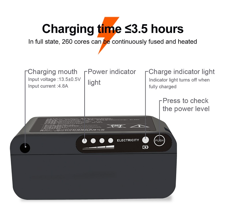 Single Fire AI-9 Fiber Optical Fusion Splicer - Charging Time