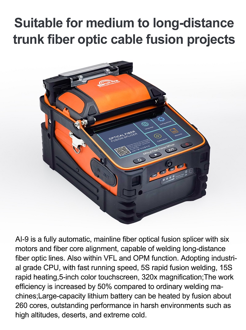 Single Fire AI-9 Fiber Optical Fusion Splicer - Description