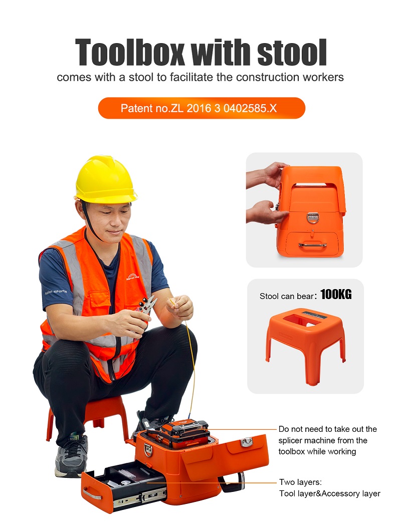 Single Fire AI-9 Fiber Optical Fusion Splicer - Toolbox with Stool