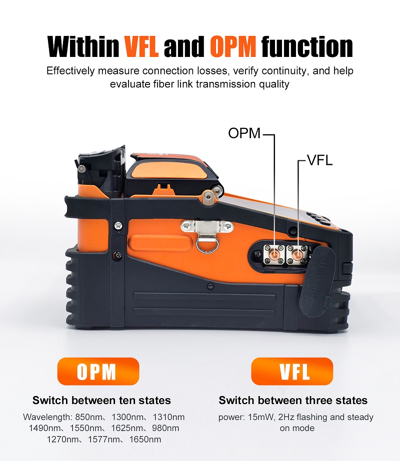 Single Fire AI-9 Fiber Optical Fusion Splicer - VFL and OPM function
