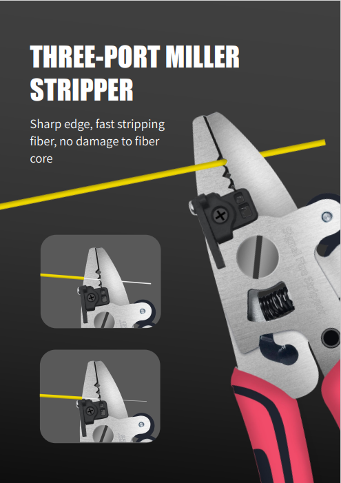 ZSQ-08 8-IN-1 Optical Fiber Stripper - Three Port Miller Stripper